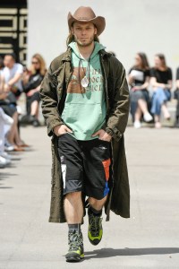 Model on the catwalk