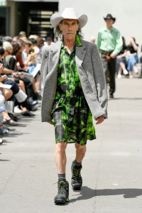 Model on the catwalk