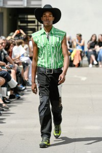 Model on the catwalk