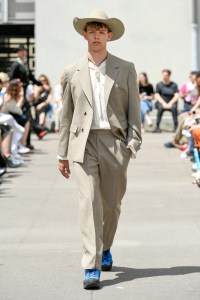 Model on the catwalk