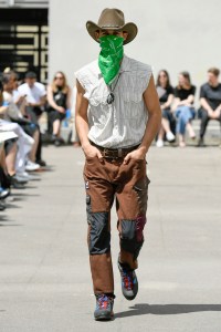Model on the catwalk