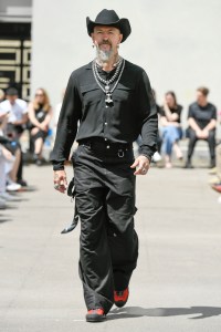 Model on the catwalk