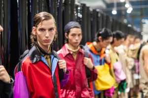Backstage at Prada Men's Spring 2020
