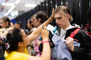 Backstage at Prada Men's Spring 2020