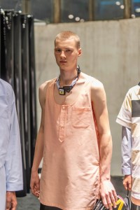 Backstage at Prada Men's Spring 2020