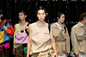 Backstage at Prada Men's Spring 2020