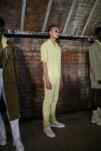 Backstage at Qasimi Men's Spring 2020 photographed in London on 08 June 2019
