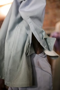 Backstage at Qasimi Men's Spring 2020 photographed in London on 08 June 2019