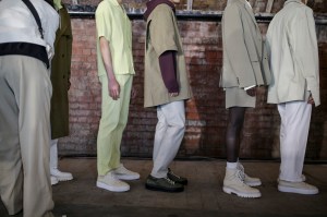 Backstage at Qasimi Men's Spring 2020 photographed in London on 08 June 2019