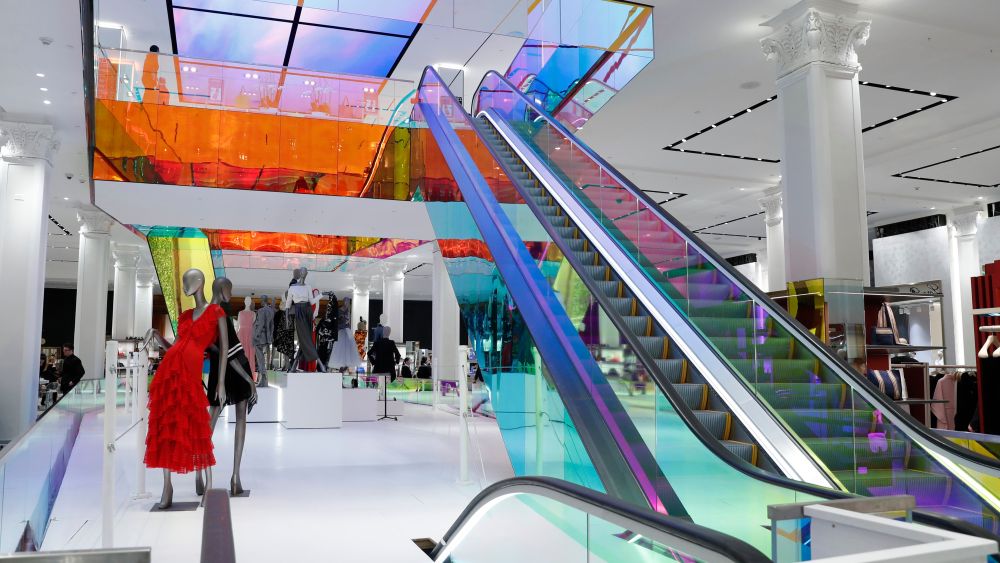 A colorful escalator leads to the second floor inside Saks Fifth Avenue's flagship midtown Manhattan location, in New York. The company is in the last phase of what Saks president Marc Metrick calls a $250 million redevelopment just as luxury rivals Neiman Marcus and Nordstrom expand into the city. Metrick, 45, hopes the new look will reinvent the department store experience, namely bringing theater to luxury shopping at a time when shoppers can buy their designer handbags onlineInsider Q A Saks President, New York
