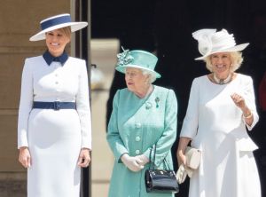 Melania Trump, Queen Elizabeth II and Camilla Duchess of Cornwall at Buckingham Palace at Buckingham PalaceUS President Donald Trump state visit to London, UK - 03 Jun 2019