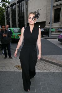 Lady Kitty Spencer at the Cash and Rocket Masquerade Ball, Outside