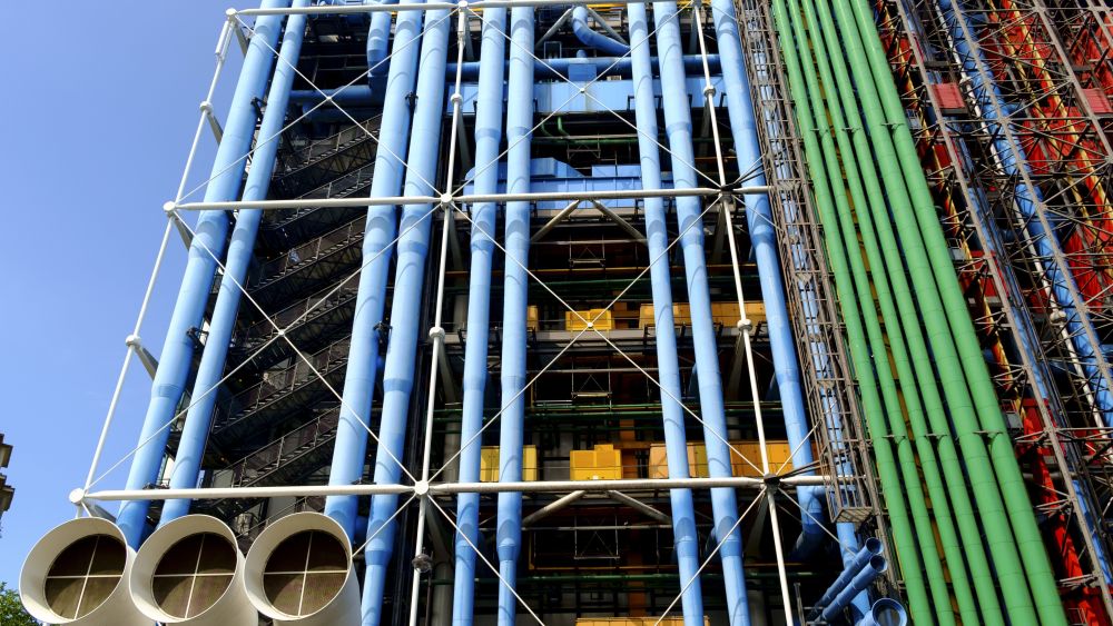 Centre Georges Pompidou, built by GTM, completed in 1977, Paris, FranceVARIOUS