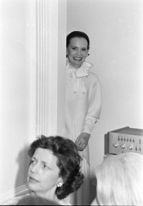 Gloria Vanderbilt on the Fall 1976 Runway for the
Gloria Vanderbilt Collection.  May 6, 1976
