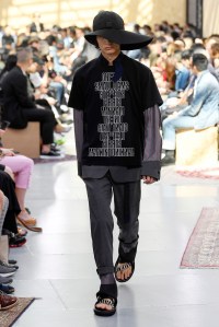 Model on the catwalk
