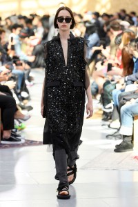Model on the catwalk