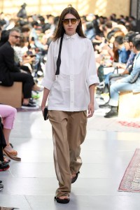 Model on the catwalk