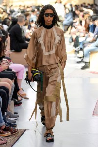 Model on the catwalk