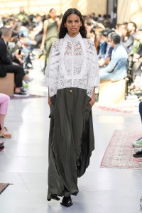 Model on the catwalk