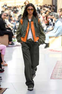 Model on the catwalk