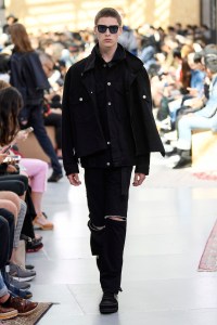 Model on the catwalk
