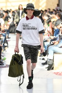 Model on the catwalk