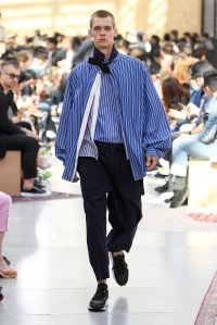 Model on the catwalk