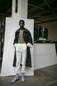 Backstage at Stefan Cooke Men's Spring 2020 photographed in London on 09 June 2019