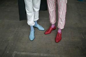 Backstage at Stefan Cooke Men's Spring 2020 photographed in London on 09 June 2019