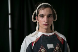 Backstage at Stefan Cooke Men's Spring 2020 photographed in London on 09 June 2019