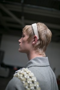 Backstage at Stefan Cooke Men's Spring 2020 photographed in London on 09 June 2019