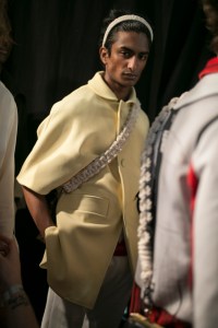 Backstage at Stefan Cooke Men's Spring 2020 photographed in London on 09 June 2019
