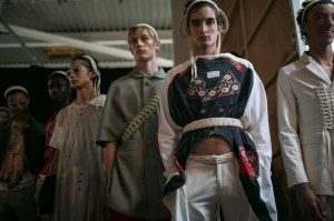 Backstage at Stefan Cooke Men's Spring 2020 photographed in London on 09 June 2019