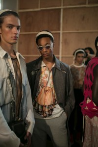 Backstage at Stefan Cooke Men's Spring 2020 photographed in London on 09 June 2019
