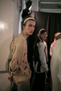 Backstage at Stefan Cooke Men's Spring 2020 photographed in London on 09 June 2019