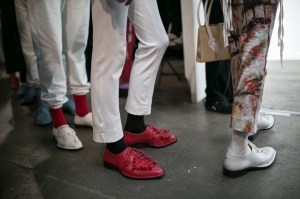 Backstage at Stefan Cooke Men's Spring 2020 photographed in London on 09 June 2019