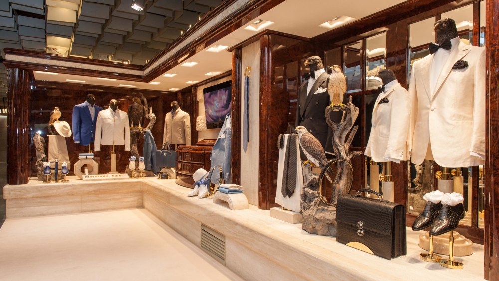 Stefano Ricci's booth at Pitti Uomo in 2018.