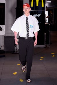 Model on the catwalk