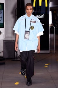 Model on the catwalk