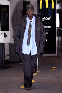 Model on the catwalk
