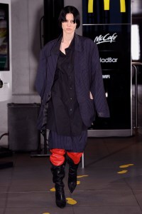 Model on the catwalk
