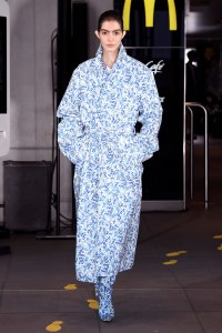 Model on the catwalk