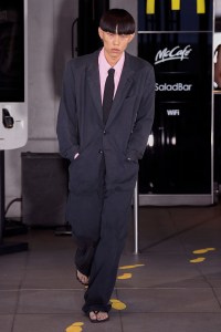 Model on the catwalk