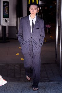 Model on the catwalk