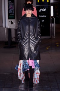 Model on the catwalk