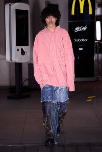 Model on the catwalk