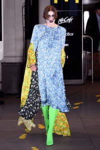 Model on the catwalk