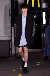 Model on the catwalk
