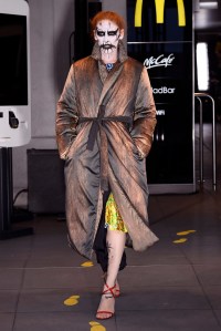 Model on the catwalk