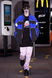 Model on the catwalk
